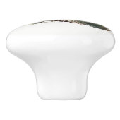 水色の鳥が松の枝に セラミックノブ (側面)