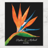 水色の鳥の楽園 ワインラベル (シングルラベル)