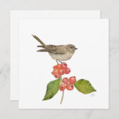 水色の鳥「シルビア・クルカ」 シーズンカード (正面/裏面)