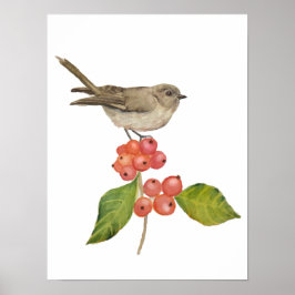 水色の鳥「シルビア・クルカ」 ポスター