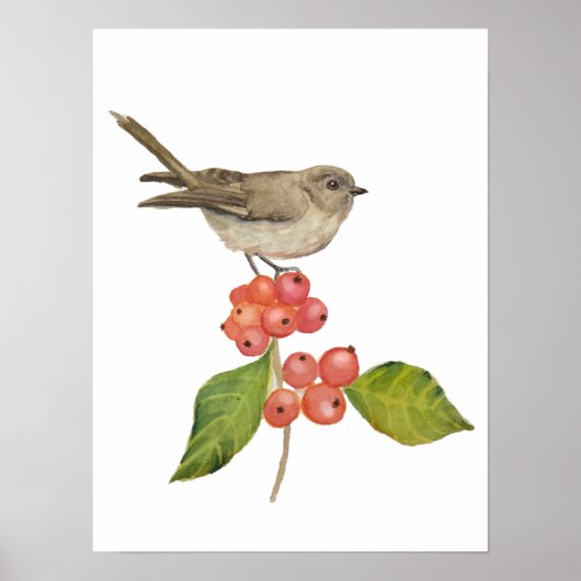 水色の鳥「シルビア・クルカ」 ポスター (正面)