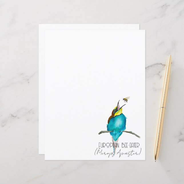 水色の鳥（ヨーロッパのミツバチを食べる人） (正面/裏面インサイチュ)