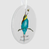 水色の鳥（ヨーロッパのミツバチを食べる人） オーナメント (正面)