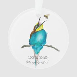 水色の鳥（ヨーロッパのミツバチを食べる人） オーナメント