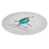 水色の鳥（ヨーロッパのミツバチを食べる人） カッティングボード (角)