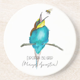 水色の鳥（ヨーロッパのミツバチを食べる人） コースター