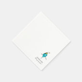 水色の鳥（ヨーロッパのミツバチを食べる人） スタンダードカクテルナプキン (角)