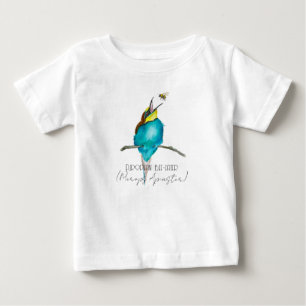 水色の鳥(ヨーロッパのミツバチを食べる人) ベビーTシャツ