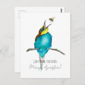 水色の鳥（ヨーロッパのミツバチを食べる人） ポストカード (正面/裏面)