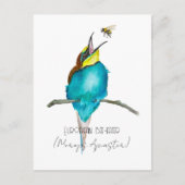 水色の鳥（ヨーロッパのミツバチを食べる人） ポストカード (正面)