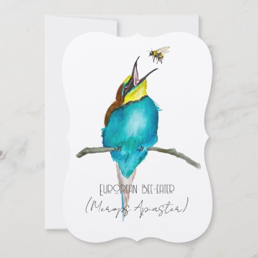 水色の鳥（ヨーロッパのミツバチを食べる人） 招待状 (正面)