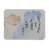 水色の鳥 – 2024年文字 マグネット (横)