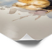 水色の鶏と雛の第4番 ポスター (コーナー)