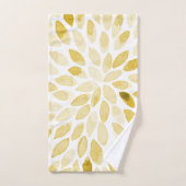 水色の黄色いブラシストローク バスタオルセット (ハンドタオル)