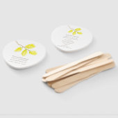 水色の黄色のカチキンの結婚式のプログラムファン ハンドファン (組立なし)