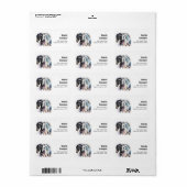 水色の黒と白の馬 ラベル (フルシート)