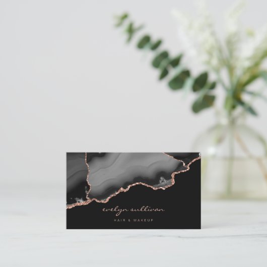 水色の黒瑪瑙 名刺 (スタンド正面)