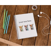 水色の3つのアルパカ、カスタマイズ可能 ノートブック