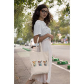 水色の3つのアルパカ トートバッグ