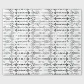 水色の(ばちゃばちゃ)跳ねる灰色の部素晴らし分矢印 ラッピングペーパー (フラット)