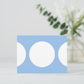 水色はがき上の白い円 ポストカード (スタンド正面)
