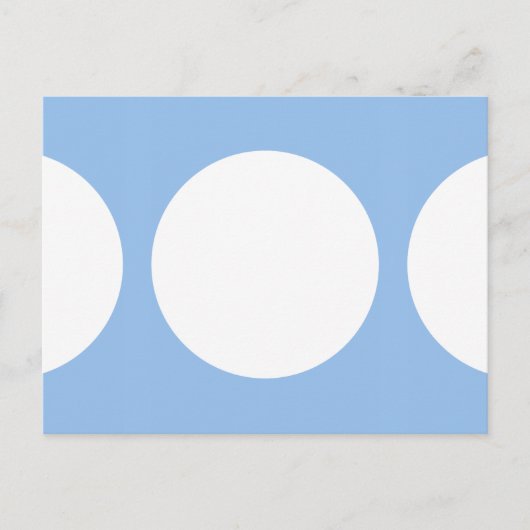 水色はがき上の白い円 ポストカード (正面)