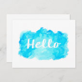 水色はがき – ティール(緑がかった色)、ターコイズ、青 ポストカード (正面/裏面)