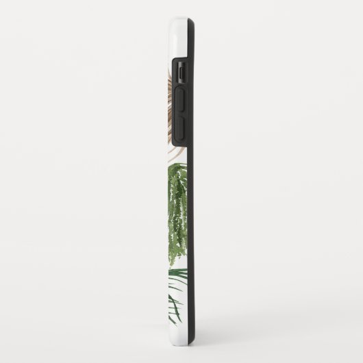 水色はっきりしたの葉トロピカル+ヤシの葉 Case-Mate iPhoneケース (裏面/左)