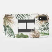 水色はっきりしたの葉トロピカル+ヤシの葉 Case-Mate iPhoneケース (裏面(横))