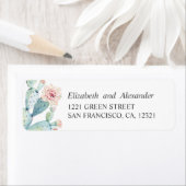 水色は多肉質結婚である。サボテン住所 ラベル (インサイチュ)