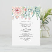 水色は多肉質結婚である。サボテン婚約 招待状 (スタンド正面)