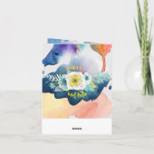 水色は挨拶状感謝していしています サンキューカード (裏面)