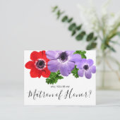 水色は私の名誉のマトロンの花嫁カード インビテーションポストカード (スタンド正面)