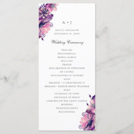 水色は紫とピンクの花。フローラ結婚の プログラム