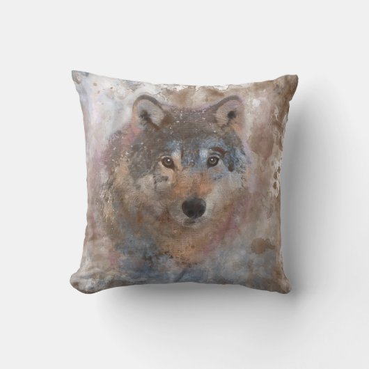 水色はWolfs クッション (正面)