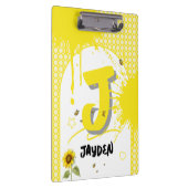 水色ひまわりクリップボード付き クリップボード (右)