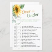 水色ひまわりゲームの上または下 (正面/裏面)