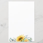 水色ひまわりブライダルシャワービンゴゲーム (裏面)