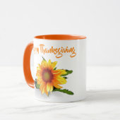 水色ひまわりマグカップ マグカップ (正面左)