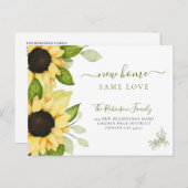 水色ひまわりモダンが動く 案内ポストカード (正面/裏面)