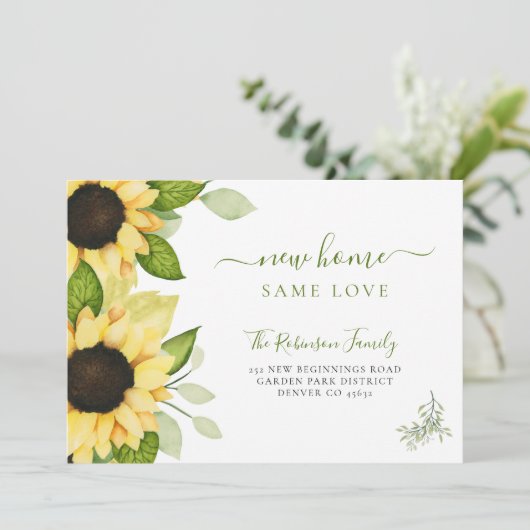 水色ひまわりモダンが動く 案内状 (スタンド正面)