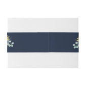 水色ひまわりユーカリ結婚スの腹バンド 招待状ベリーバンド (裏面例)