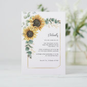 水色ひまわりユーカリ結婚ス詳細 エンクロージャーカード (スタンド正面)