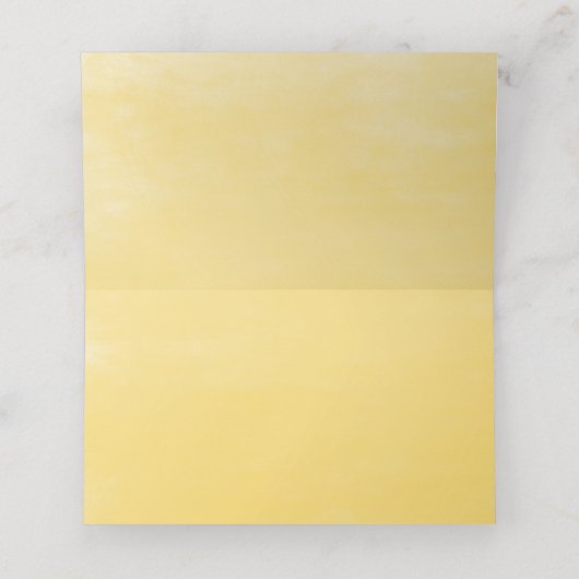 水色ひまわり及びユーカリ結婚ス プレイスカード (内部開封)