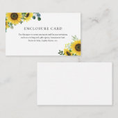 水色ひまわり囲いカード エンクロージャーカード (正面/裏面)