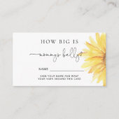 水色ひまわり大きいママのお腹 エンクロージャーカード (正面)