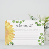 水色ひまわり私はブライダルシャワーゲーム 便箋 (スタンド正面)