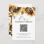 水色ひまわり結婚のエンクロージャカード エンクロージャーカード (正面/裏面)