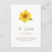 水色ひまわり結婚のエンクロージャカード エンクロージャーカード (正面)