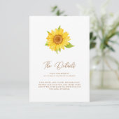 水色ひまわり結婚のエンクロージャカード エンクロージャーカード (スタンド正面)